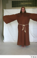  photos medieval monk in brown habit 1 Medieval clothing brown habit monk t poses whole body 0004.jpg